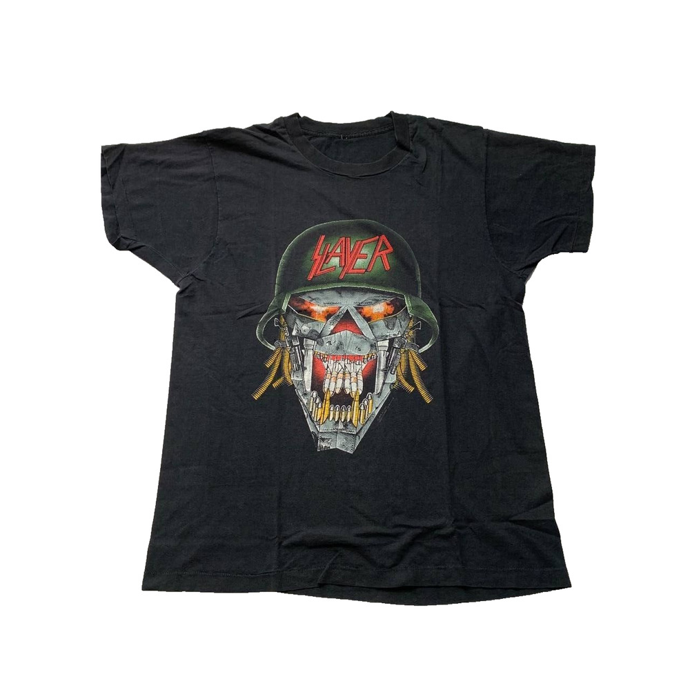 Slayer 1991 Vintage Rare Clash Of The Titans Tour T-Shirt Metal BS-S0206P-B001